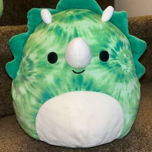 Squishmallows Green Tie-Dye Triceratops Rocio Stuffed Animal